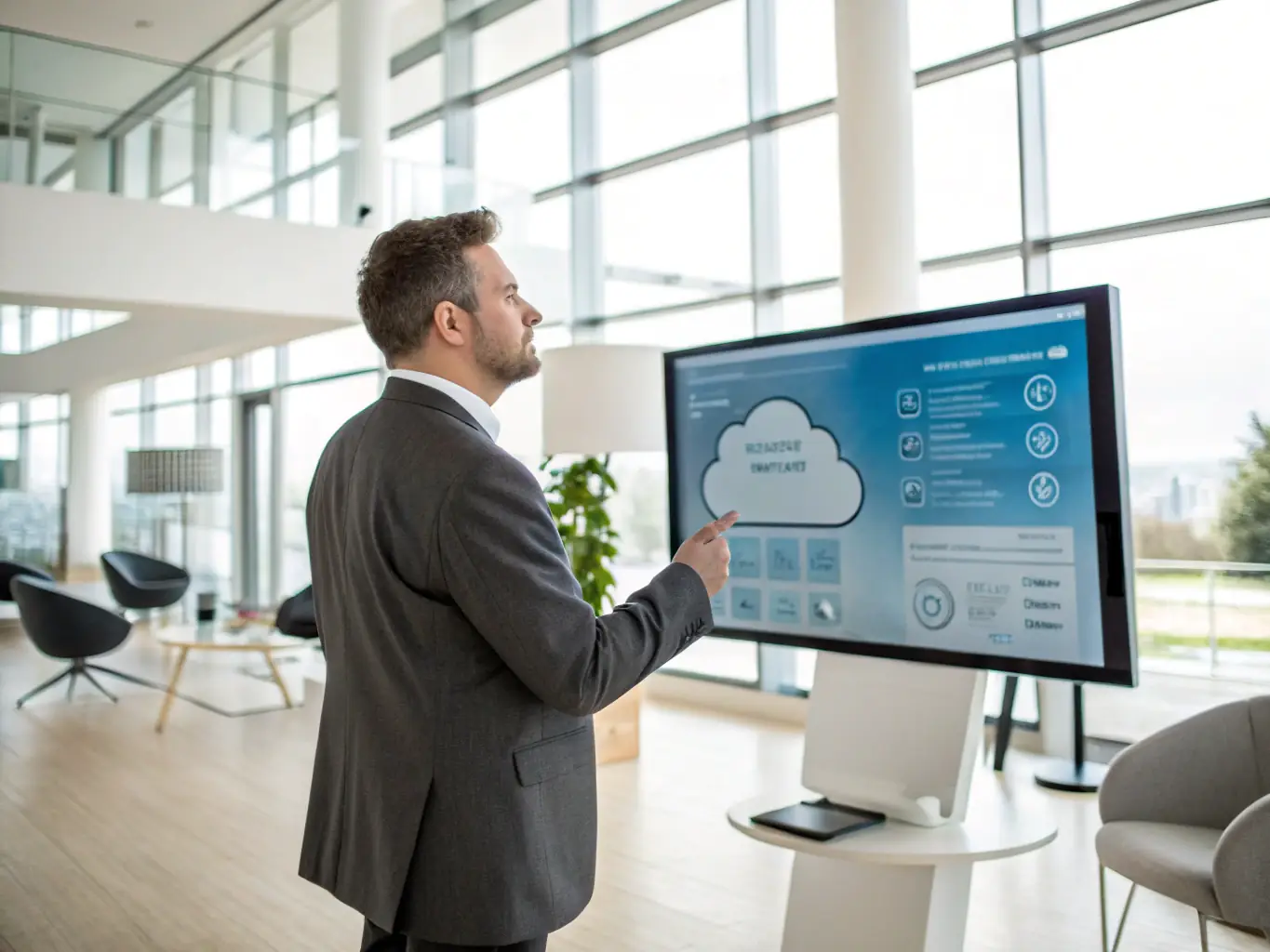 A visual representation of data migrating to a secure cloud environment, showcasing cloud solutions.